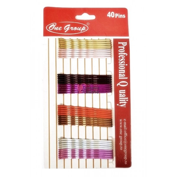 Agrafe pentru par AMT045 color de 5,7 cm, set 40 bucati